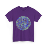 Celtic Wolf Knotwork Design Celtic T-Shirt - Purple