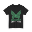 Cerebral Palsy Awareness Butterfly Support T-Shirt - Black