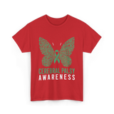 Cerebral Palsy Awareness Butterfly Support T-Shirt - Red