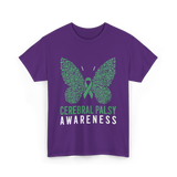 Cerebral Palsy Awareness Butterfly Support T-Shirt - Purple