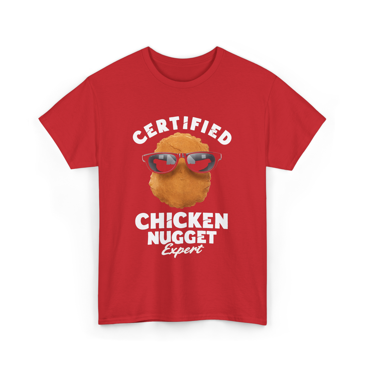 Certified Chicken Nugget Expert Chicken Nugget T-Shirt - Red