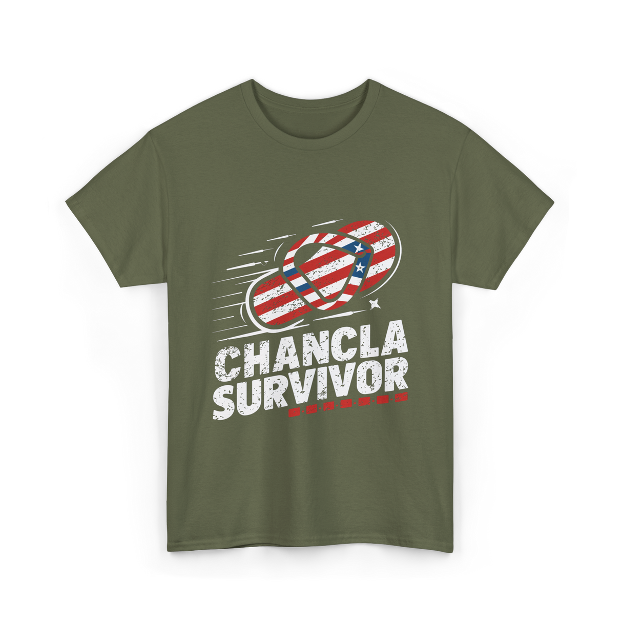 Chancla Survivor Chancla T-Shirt - Military Green