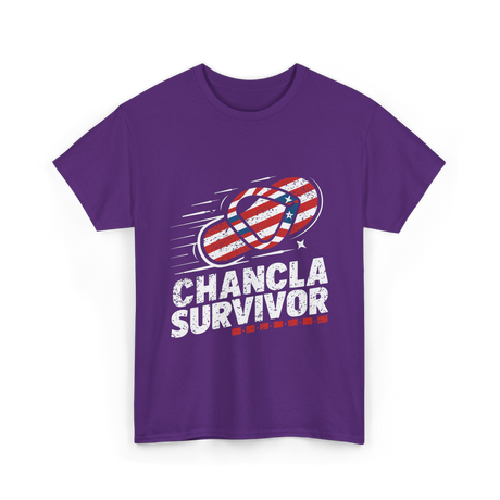 Chancla Survivor Chancla T-Shirt - Purple