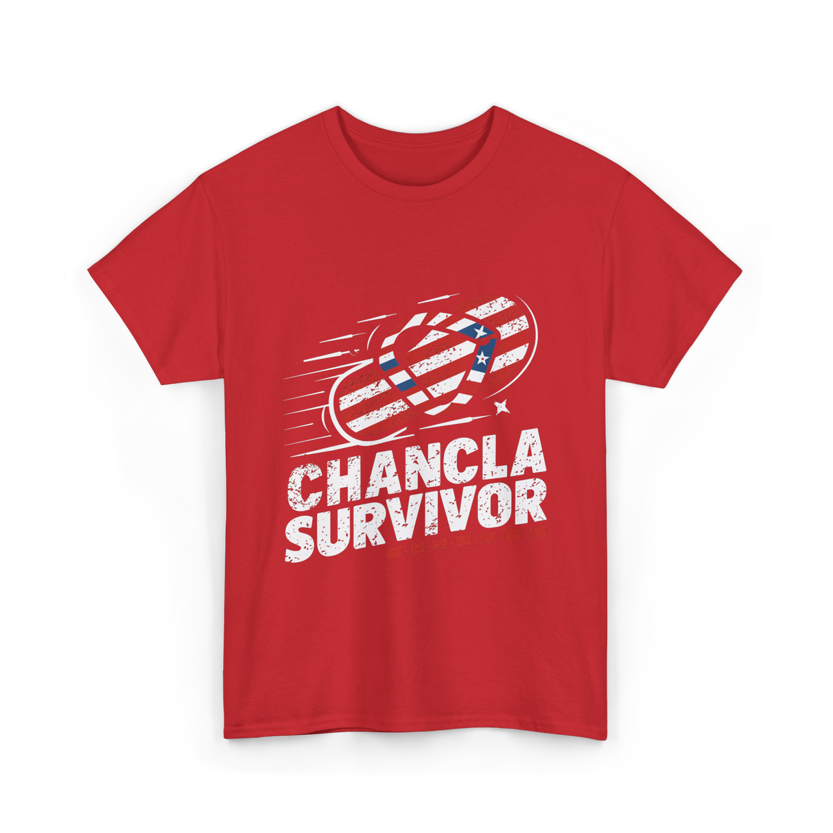 Chancla Survivor Chancla T-Shirt - Red