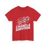 Chancla Survivor Chancla T-Shirt - Red