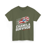 Chancla Survivor Puerto Rican T-Shirt - Military Green