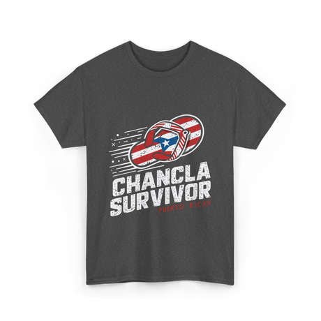 Chancla Survivor Puerto Rican T-Shirt - Dark Heather