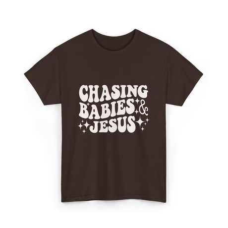 Chasing Babies And Jesus Christian T-Shirt - Dark Chocolate