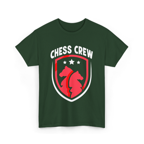 Chess Crew Chess Player Hobby T-Shirt - Forest Green