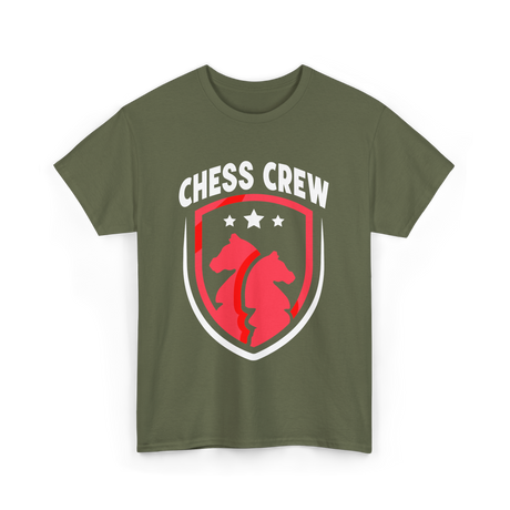 Chess Crew Chess Player Hobby T-Shirt - Military Green