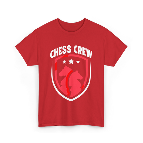 Chess Crew Chess Player Hobby T-Shirt - Red