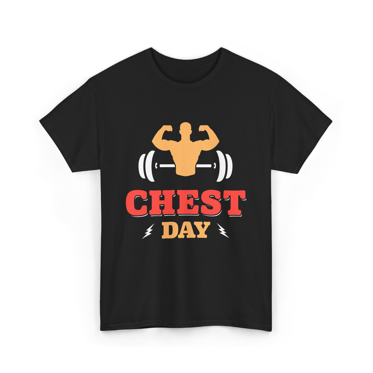 Chest Day Bodybuilding Workout T-Shirt - Black