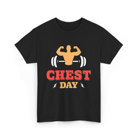 Chest Day Bodybuilding Workout T-Shirt - Black