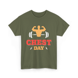 Chest Day Bodybuilding Workout T-Shirt - Military Green