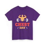 Chest Day Bodybuilding Workout T-Shirt - Purple