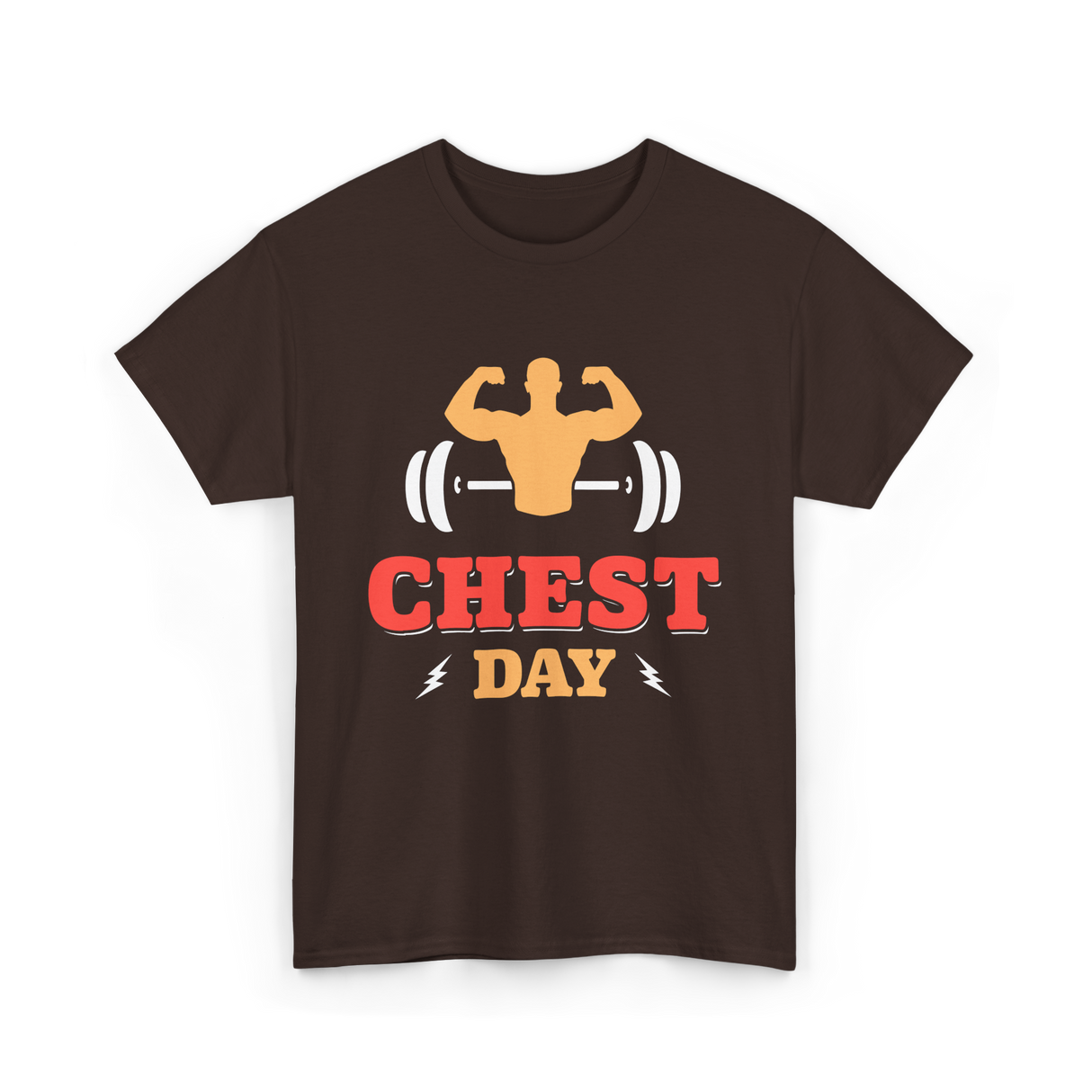 Chest Day Bodybuilding Workout T-Shirt - Dark Chocolate