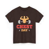 Chest Day Bodybuilding Workout T-Shirt - Dark Chocolate