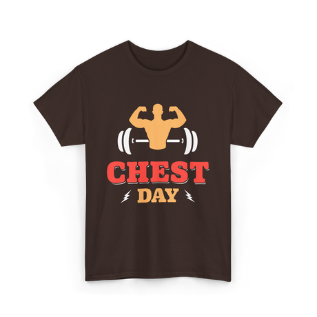 Chest Day Bodybuilding Workout T-Shirt - Dark Chocolate