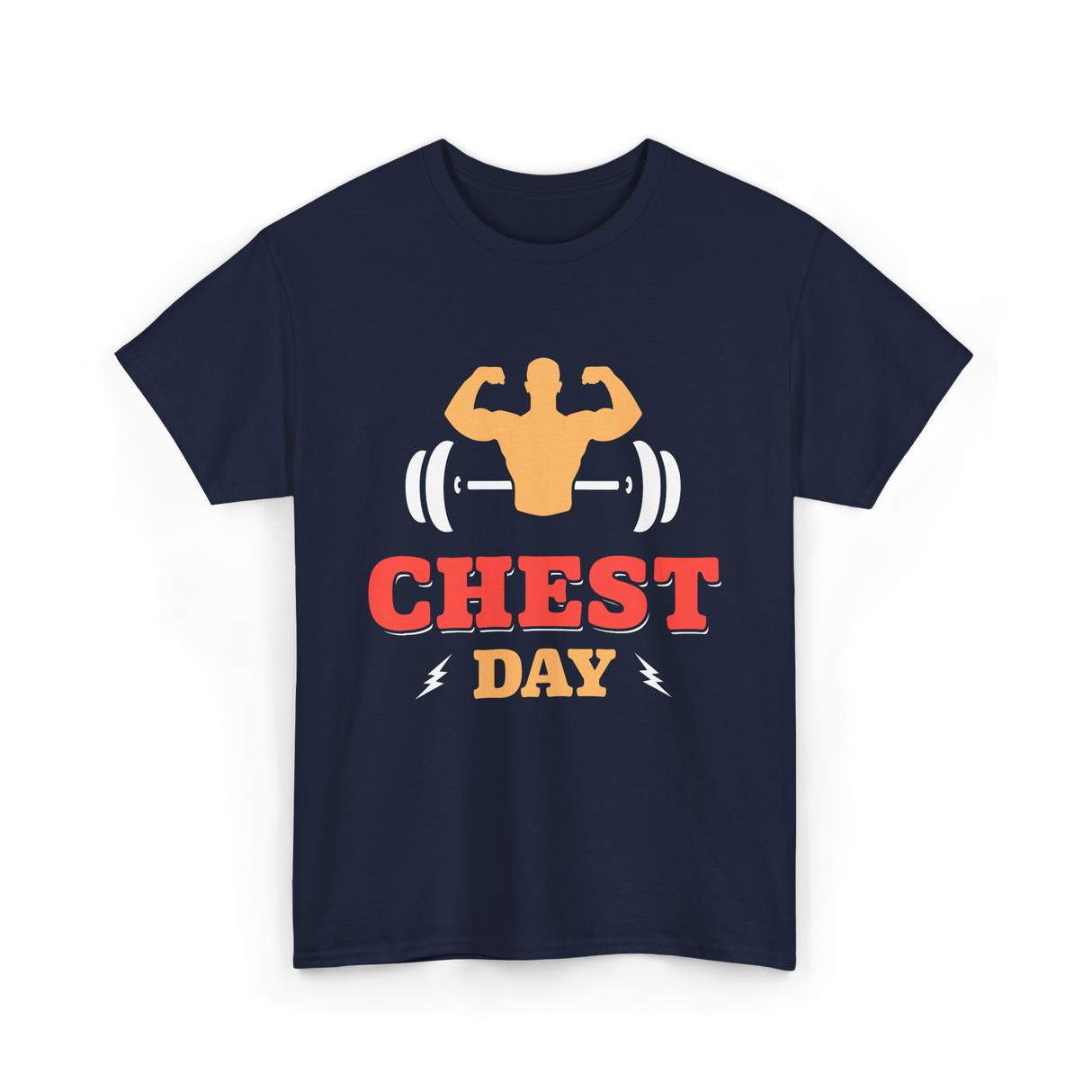 Chest Day Bodybuilding Workout T-Shirt - Navy