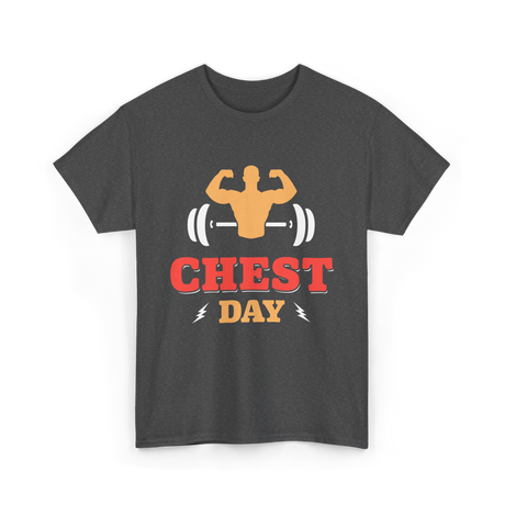 Chest Day Bodybuilding Workout T-Shirt - Dark Heather