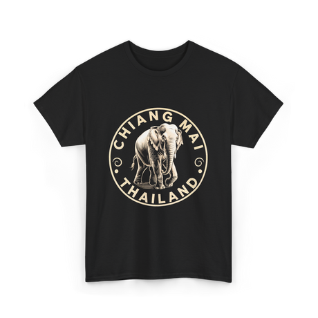 Chiang Mai Thailand Elephant T-Shirt - Black