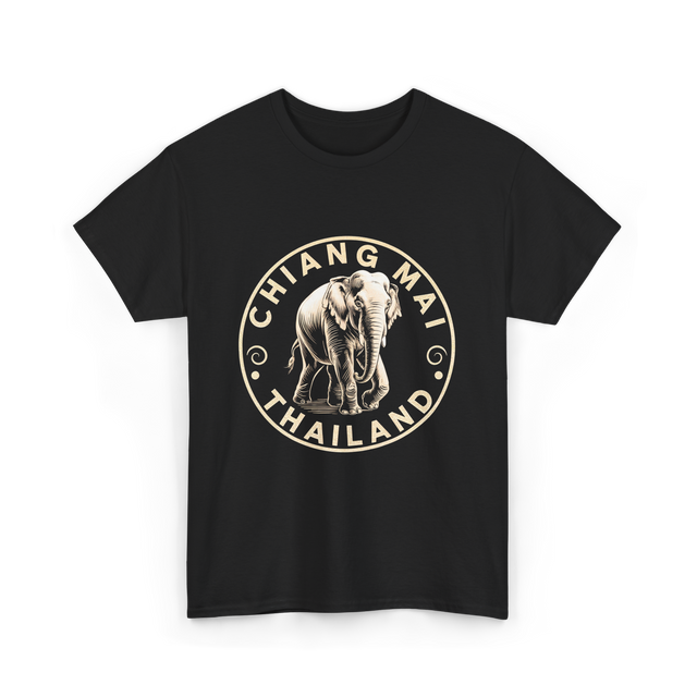 Chiang Mai Thailand Elephant T-Shirt - Black