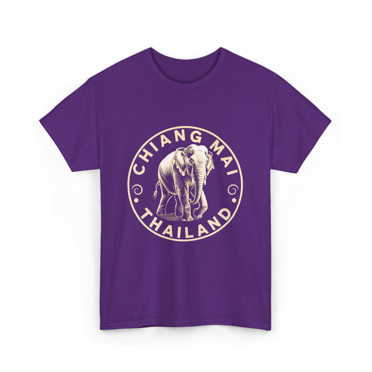 Chiang Mai Thailand Elephant T-Shirt - Purple