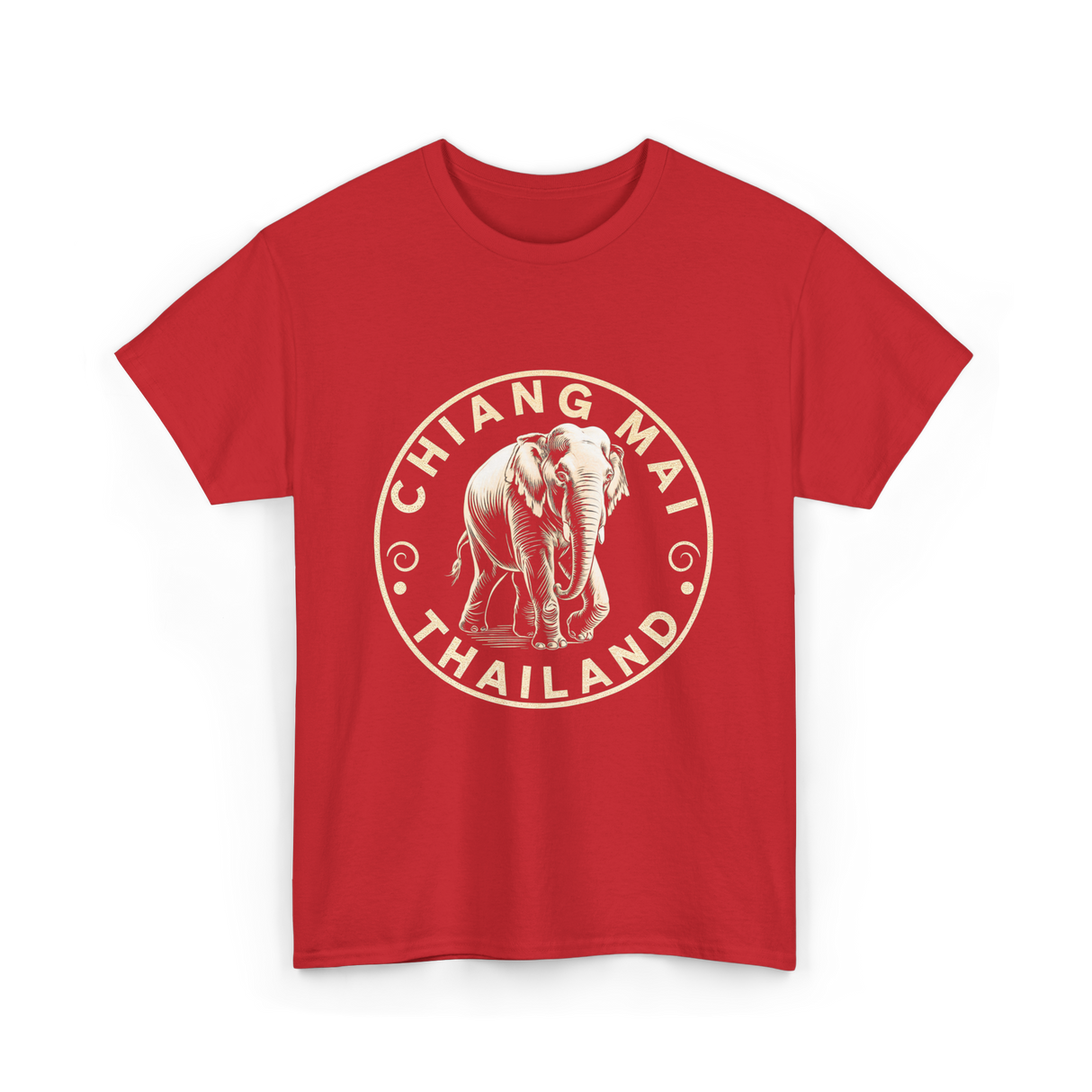 Chiang Mai Thailand Elephant T-Shirt - Red