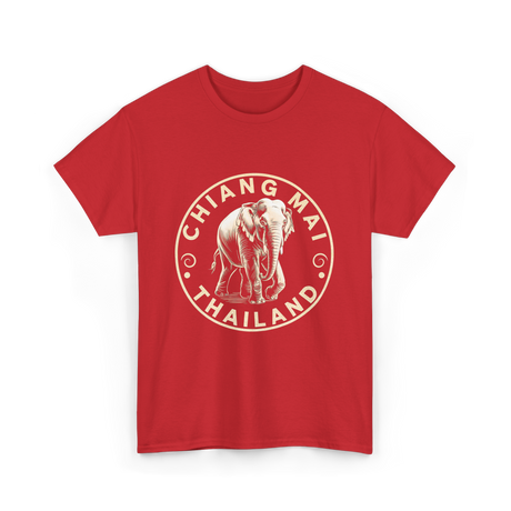 Chiang Mai Thailand Elephant T-Shirt - Red