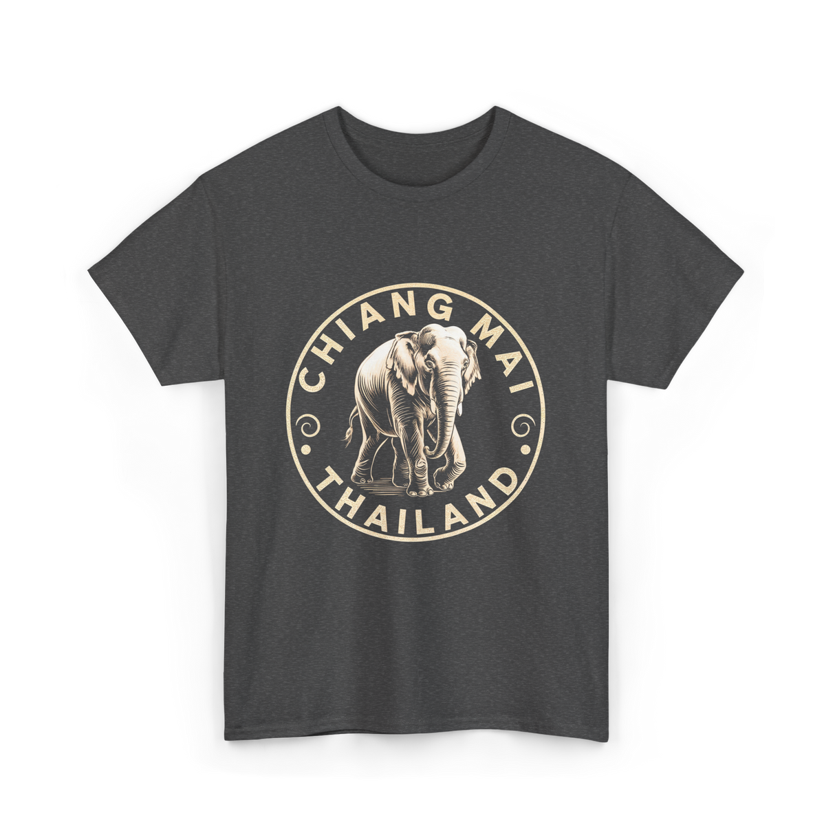 Chiang Mai Thailand Elephant T-Shirt - Dark Heather