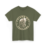 Chiang Mai Thailand Elephant T-Shirt - Military Green