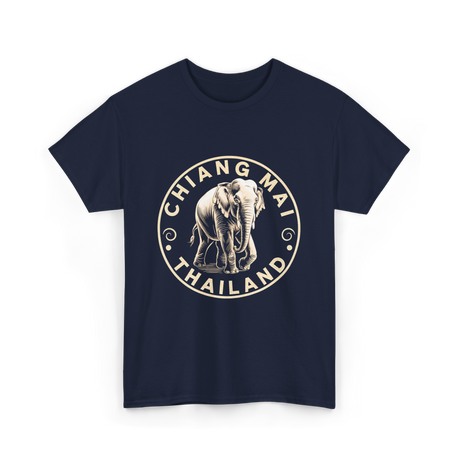 Chiang Mai Thailand Elephant T-Shirt - Navy