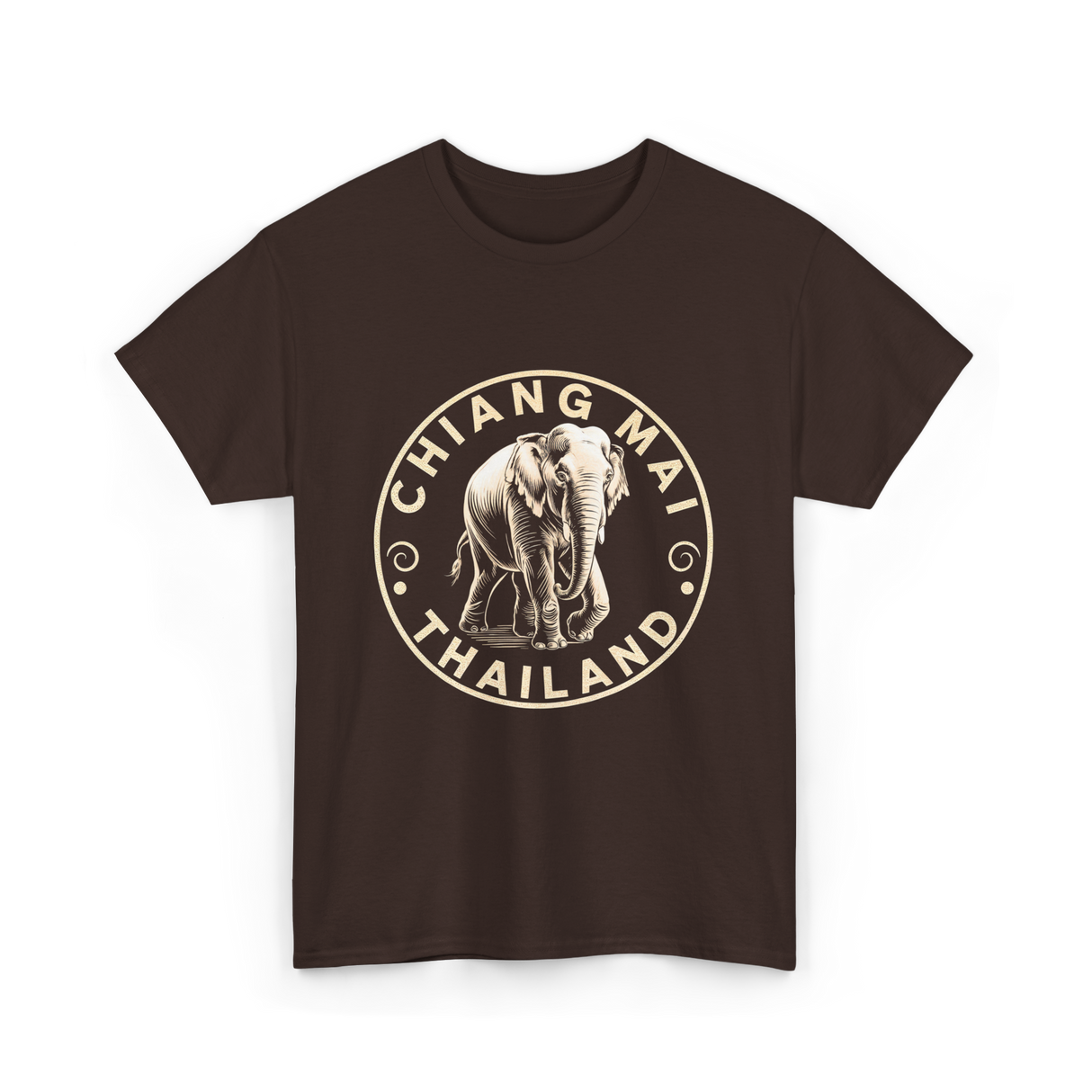 Chiang Mai Thailand Elephant T-Shirt - Dark Chocolate