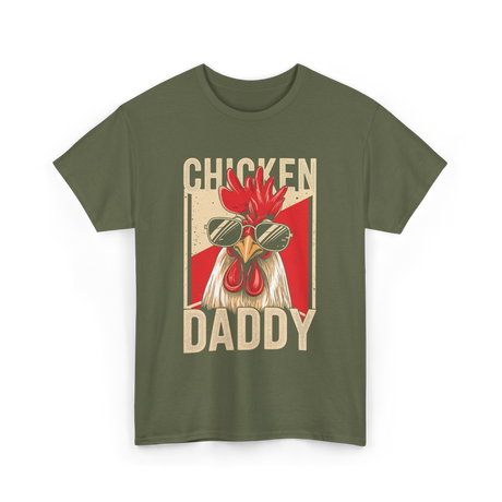 Chicken Daddy Rooster T-Shirt - Military Green