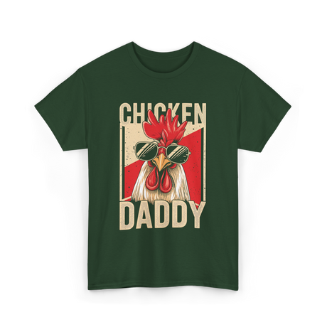 Chicken Daddy Rooster T-Shirt - Forest Green