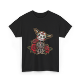 Chihuahua Skeleton Dia De Los Muertos T-Shirt - Black