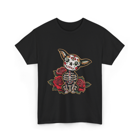 Chihuahua Skeleton Dia De Los Muertos T-Shirt - Black