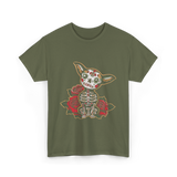 Chihuahua Skeleton Dia De Los Muertos T-Shirt - Military Green