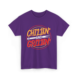 Chillin' And Grillin' Barbecue Grilling T-Shirt - Purple