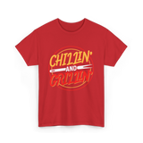 Chillin' And Grillin' Barbecue Grilling T-Shirt - Red