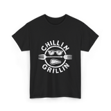 Chillin Grillin BBQ Cookout T-Shirt - Black