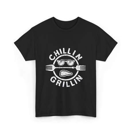 Chillin Grillin BBQ Cookout T-Shirt - Black