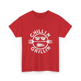 Chillin Grillin BBQ Cookout T-Shirt - Red