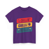 Chillin' Grillin' Refillin' BBQ T-Shirt - Purple