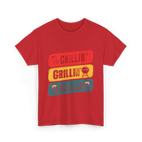 Chillin' Grillin' Refillin' BBQ T-Shirt - Red