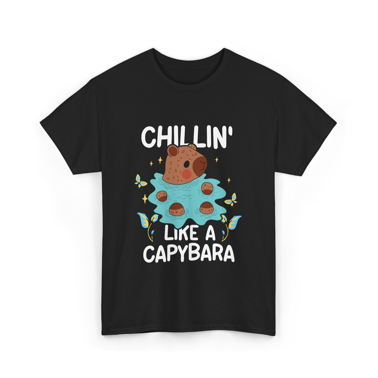 Chillin Like A Capybara T-Shirt - Black