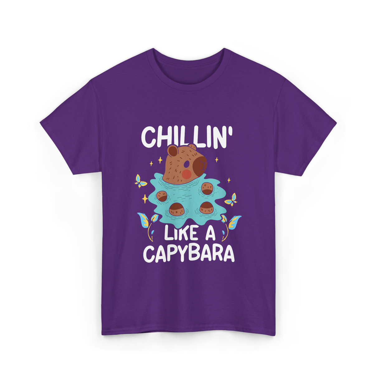 Chillin Like A Capybara T-Shirt - Purple