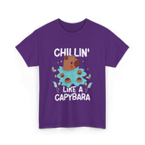 Chillin Like A Capybara T-Shirt - Purple