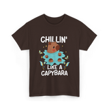 Chillin Like A Capybara T-Shirt - Dark Chocolate