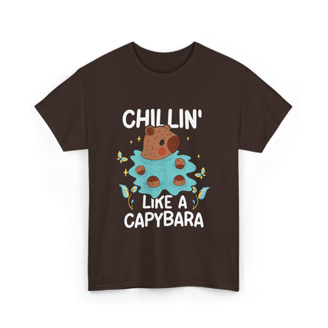 Chillin Like A Capybara T-Shirt - Dark Chocolate